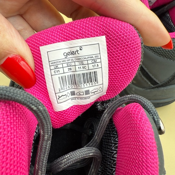 Gelert Horizon Mid Waterproof Hiking Boots Kids EU 29 / US 11.5C – Charcoal Pink - Picture 6 of 7